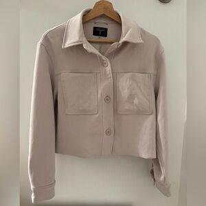 Tahari Light Beige Button Front Jacket – Size M